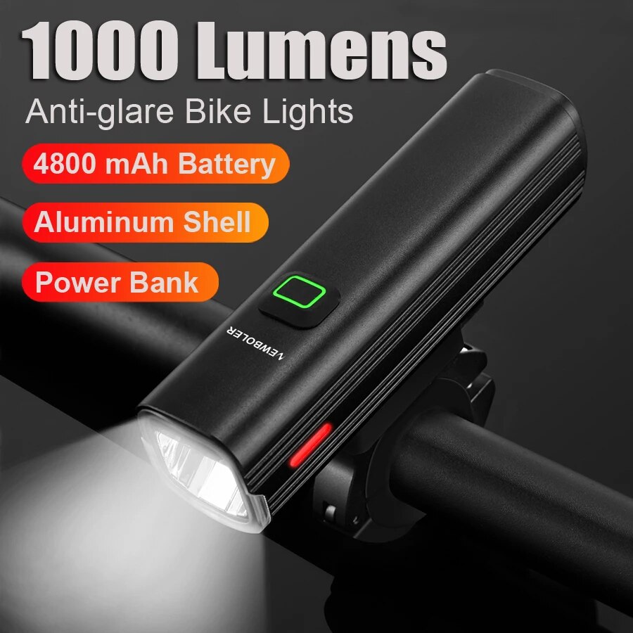 Bike Light Front Rear - NEWBOLER 1000 Lumen Flashlight For Bicycle
