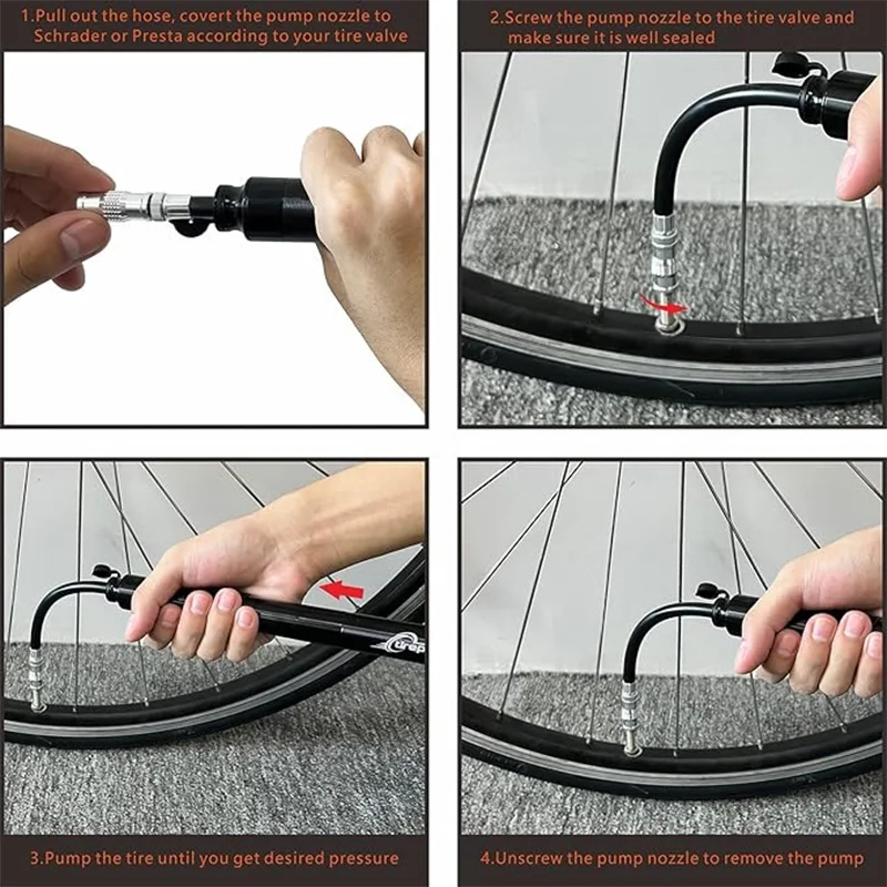 Tirepower 120 psi Bicycle Pump – Bike Pump Frame Mount recenzja i cena