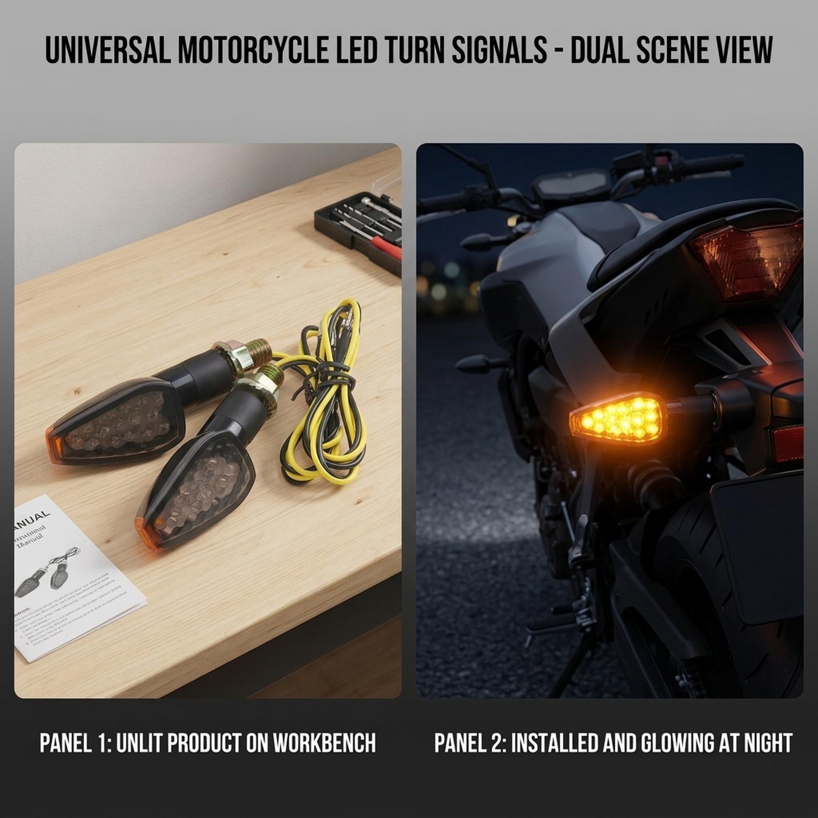 14 LED Motorcycle Turn Signal  – Bike Light Front Rear recenzja i cena