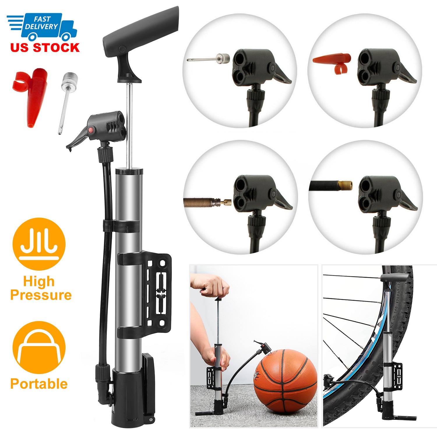 Portable Bike Pump Tire Inflat – Bike Pump Frame Mount recenzja i cena