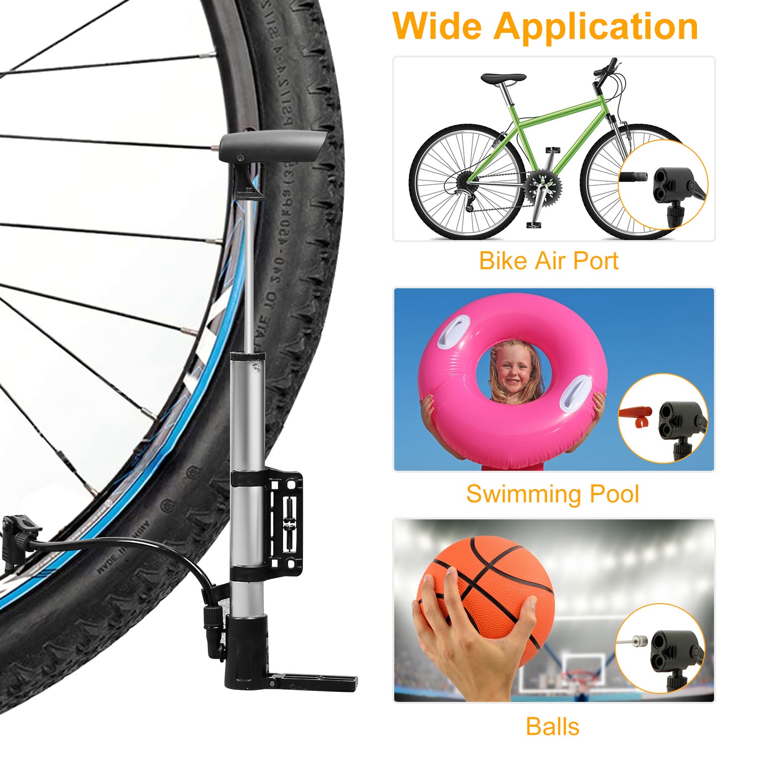 Portable Bike Pump Tire Inflat – Bike Pump Frame Mount recenzja i cena