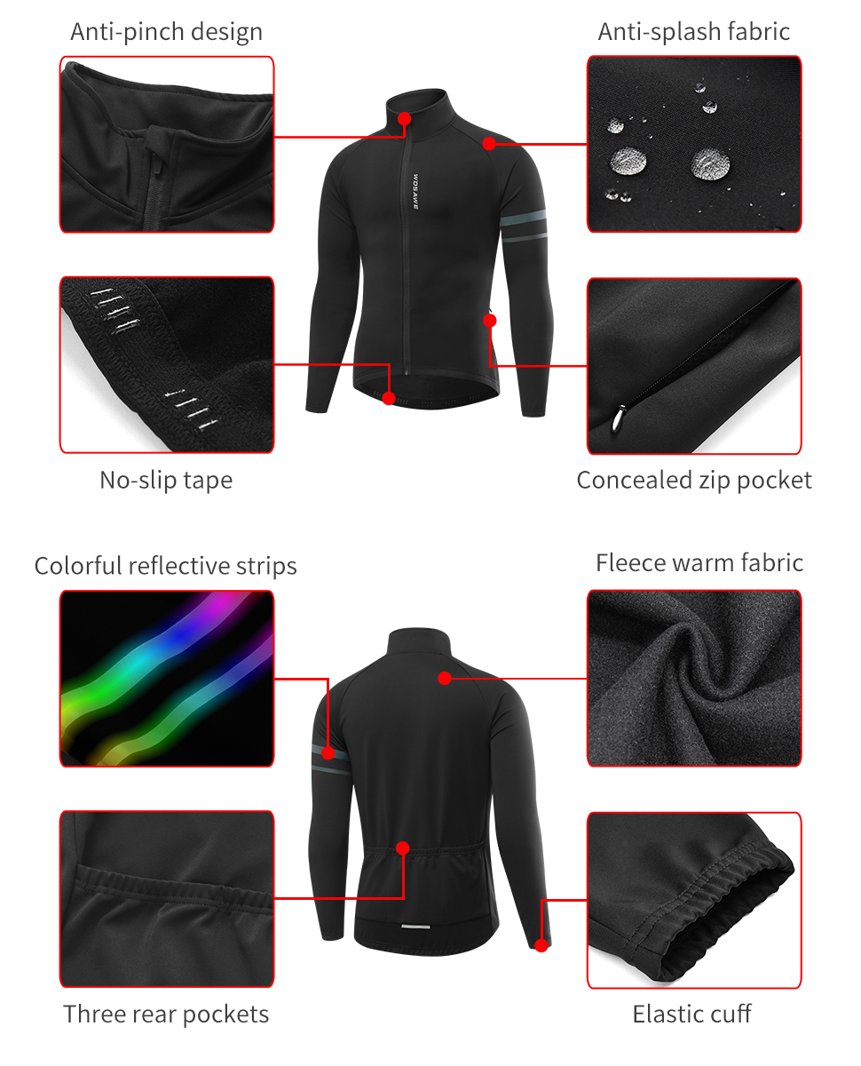WOSAWE Men'sThermal Winter Cyc – Cycling Commuter Jacket recenzja i cena